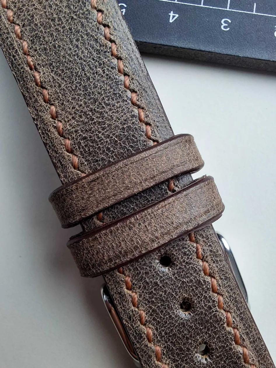 aniline vintage distressed brown strap detail aniline vintage distressed brown strap detail