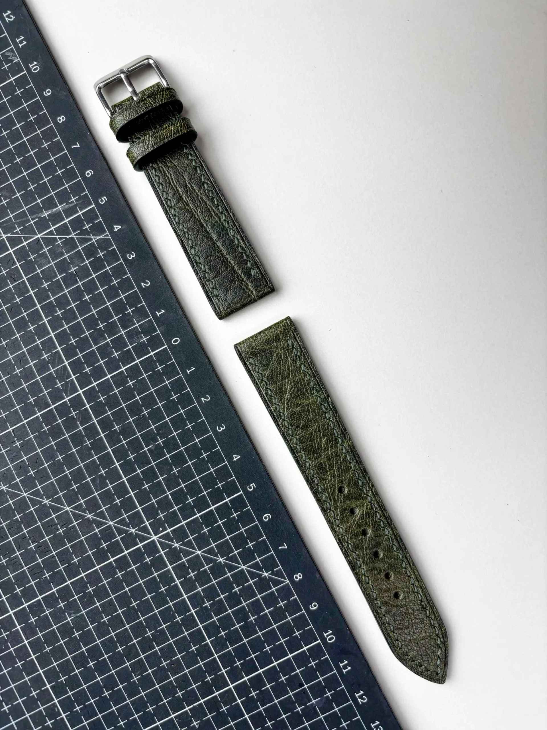 cassido green waxy leather watch strap full cassido green waxy leather watch strap full