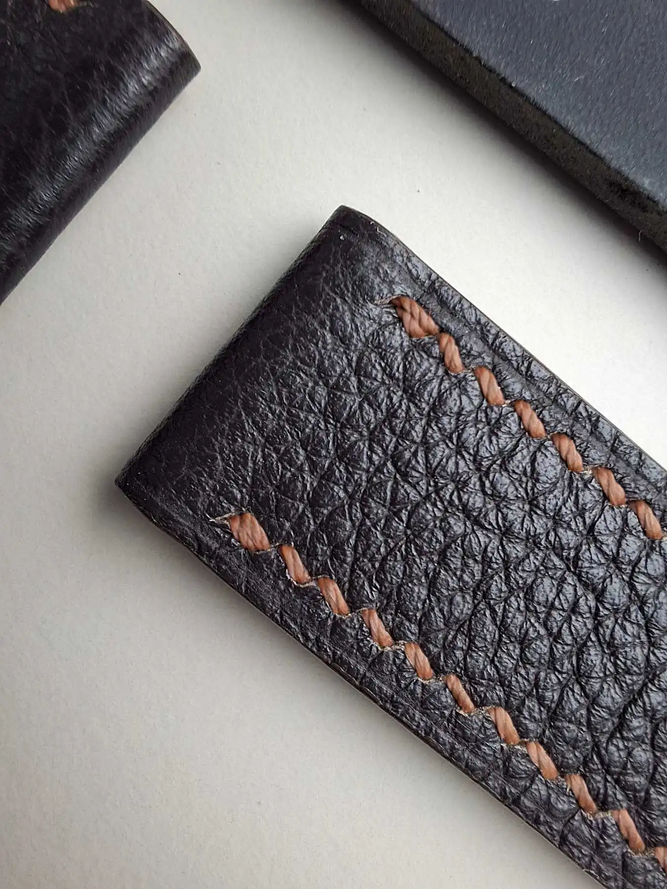 indian pebble grain leather watch strap by nakshara closeup indian pebble grain leather watch strap by nakshara closeup