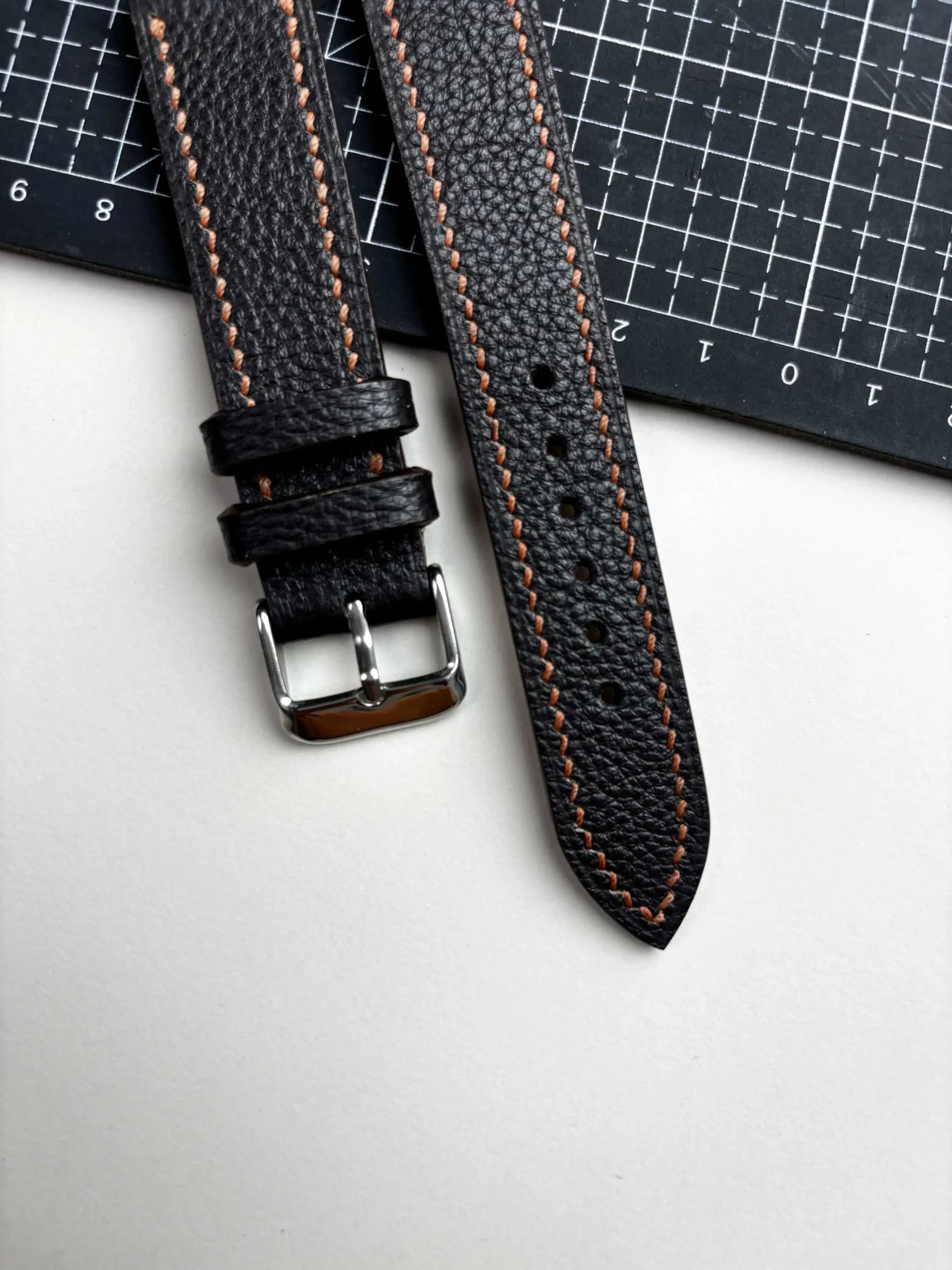 indian pebble grain leather watch strap by nakshara detail indian pebble grain leather watch strap by nakshara detail