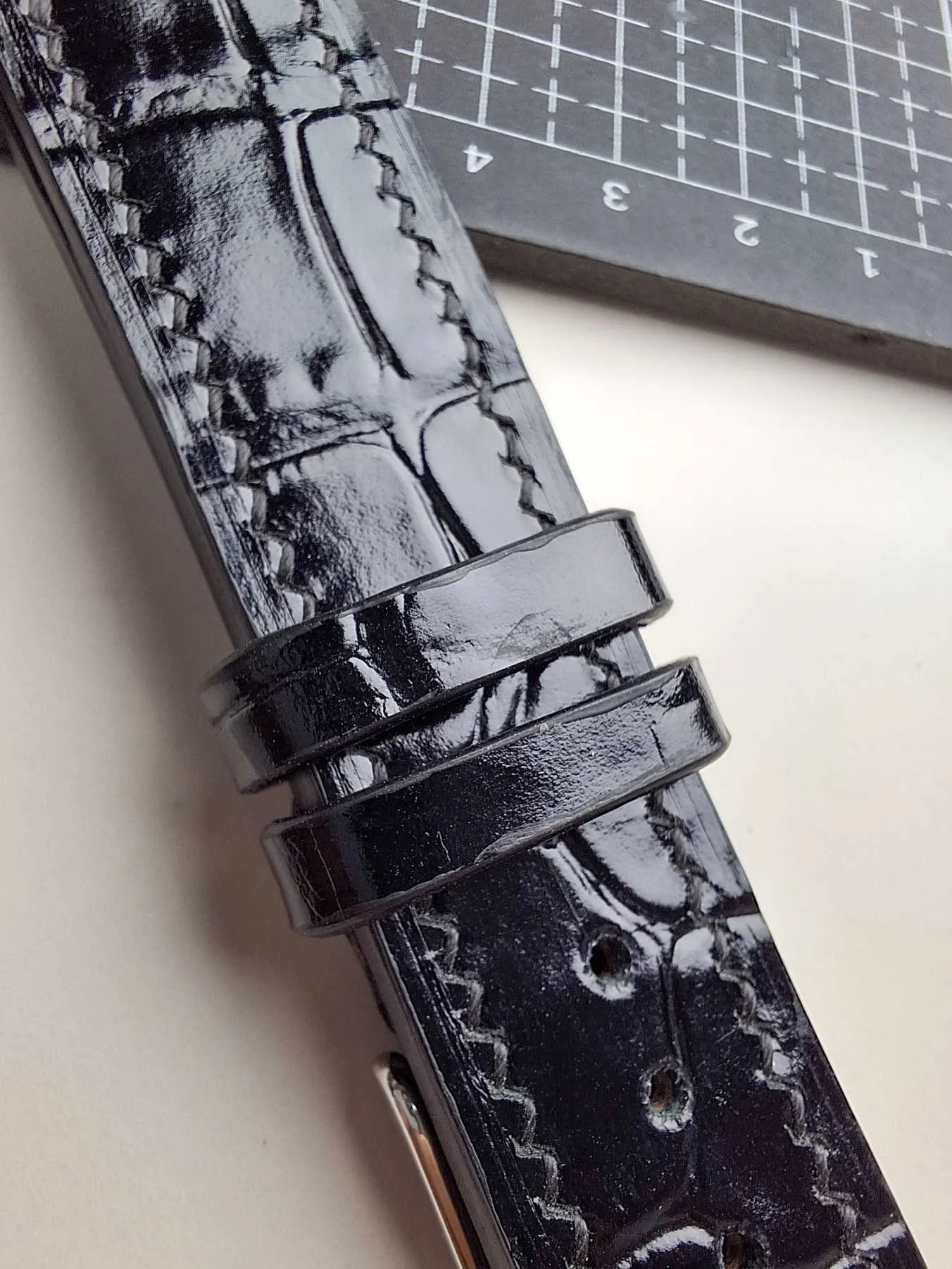 italian nero cocco stampato leather strap indept italian nero cocco stampato leather strap indept
