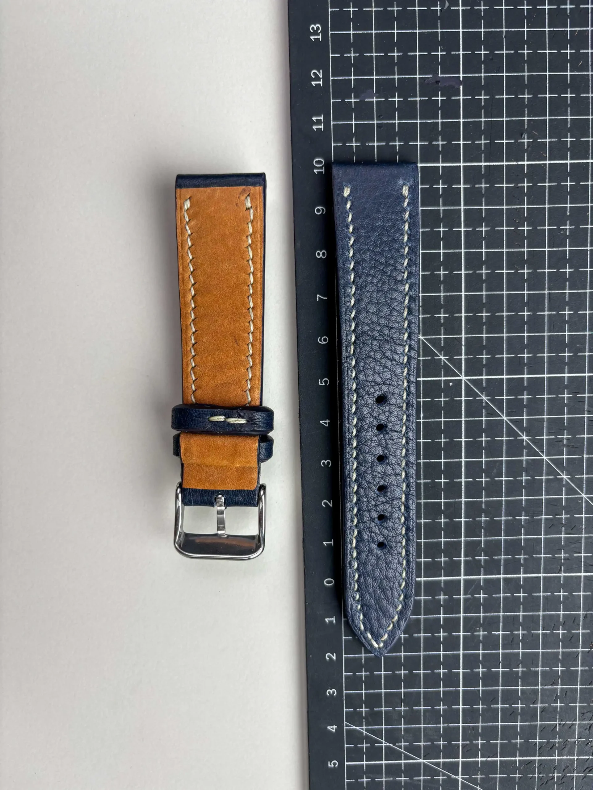 premium navy blue togo leather watch strap terra lining nakshara lining premium navy blue togo leather watch strap terra lining nakshara lining