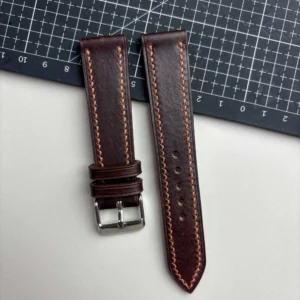 vintage brown capriati leather watch strap