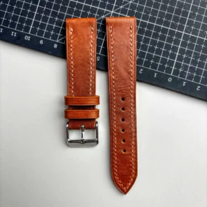 vintage tan capriati leather watch strap