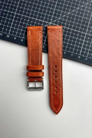 vintage tan capriati leather watch strap