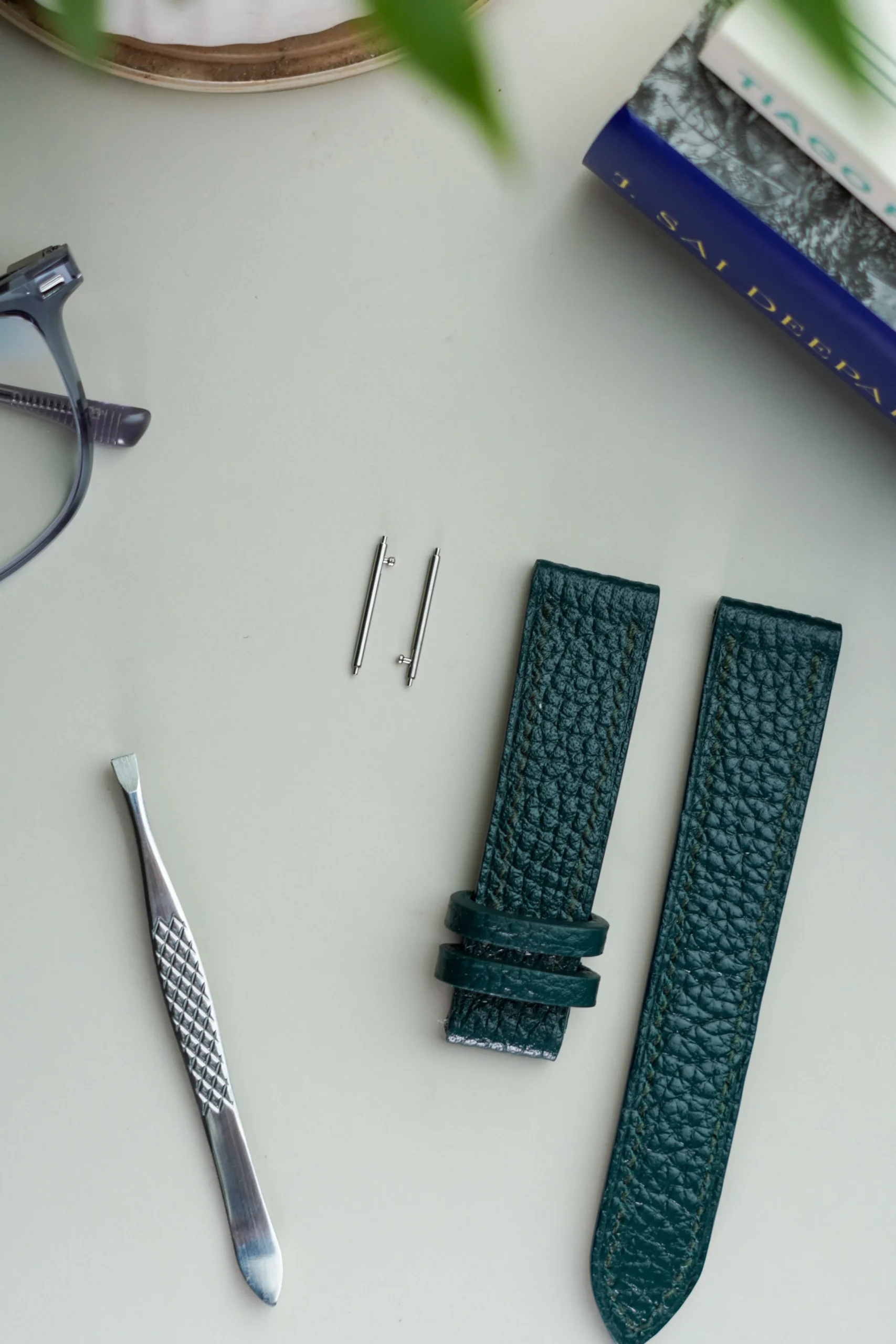 Quick Release Spring Bars - 1.5mm Nakshara buckle worn on wrist