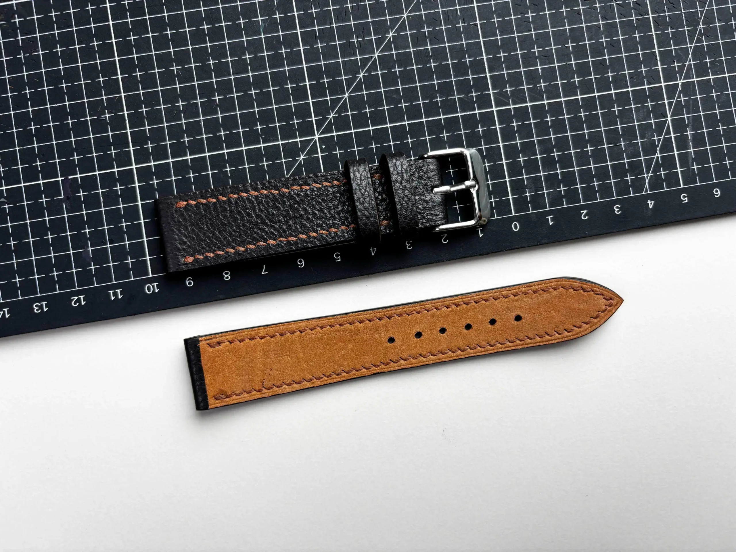 Nakshara leather strap detail