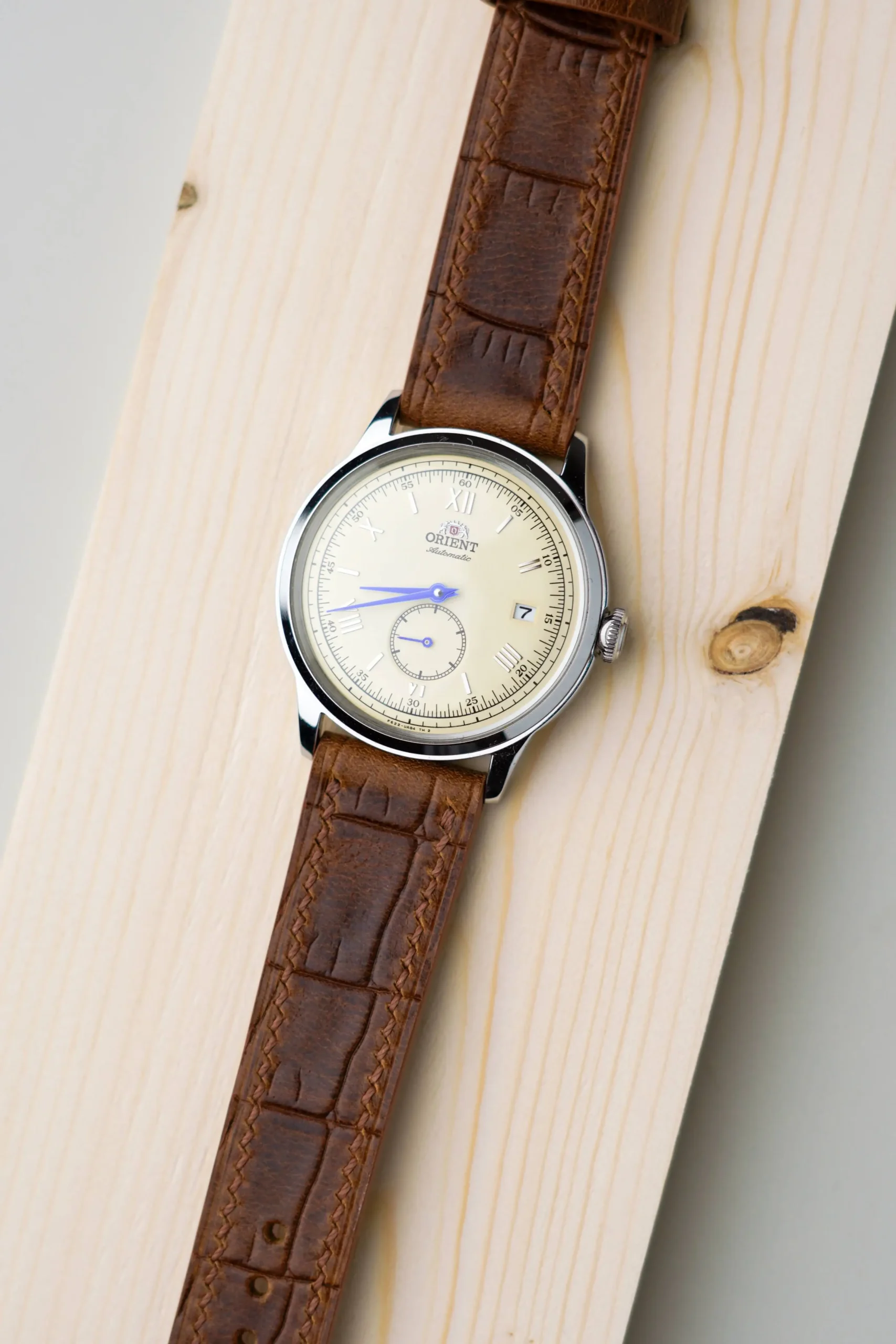 brown croco embossed strap watch brown croco embossed strap watch