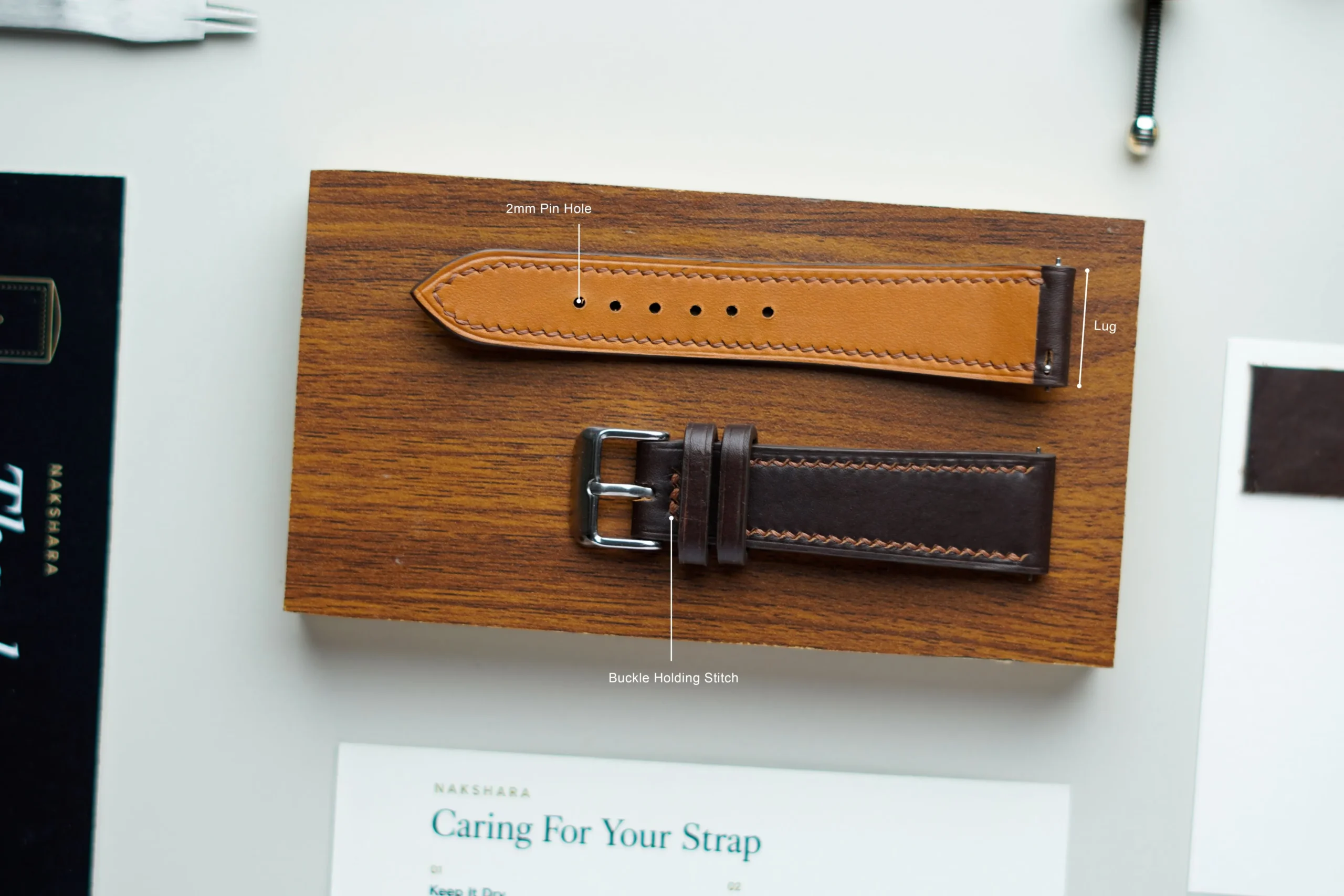 Home Nakshara leather strap detail