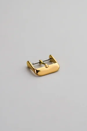 polished signature watch buckle gold